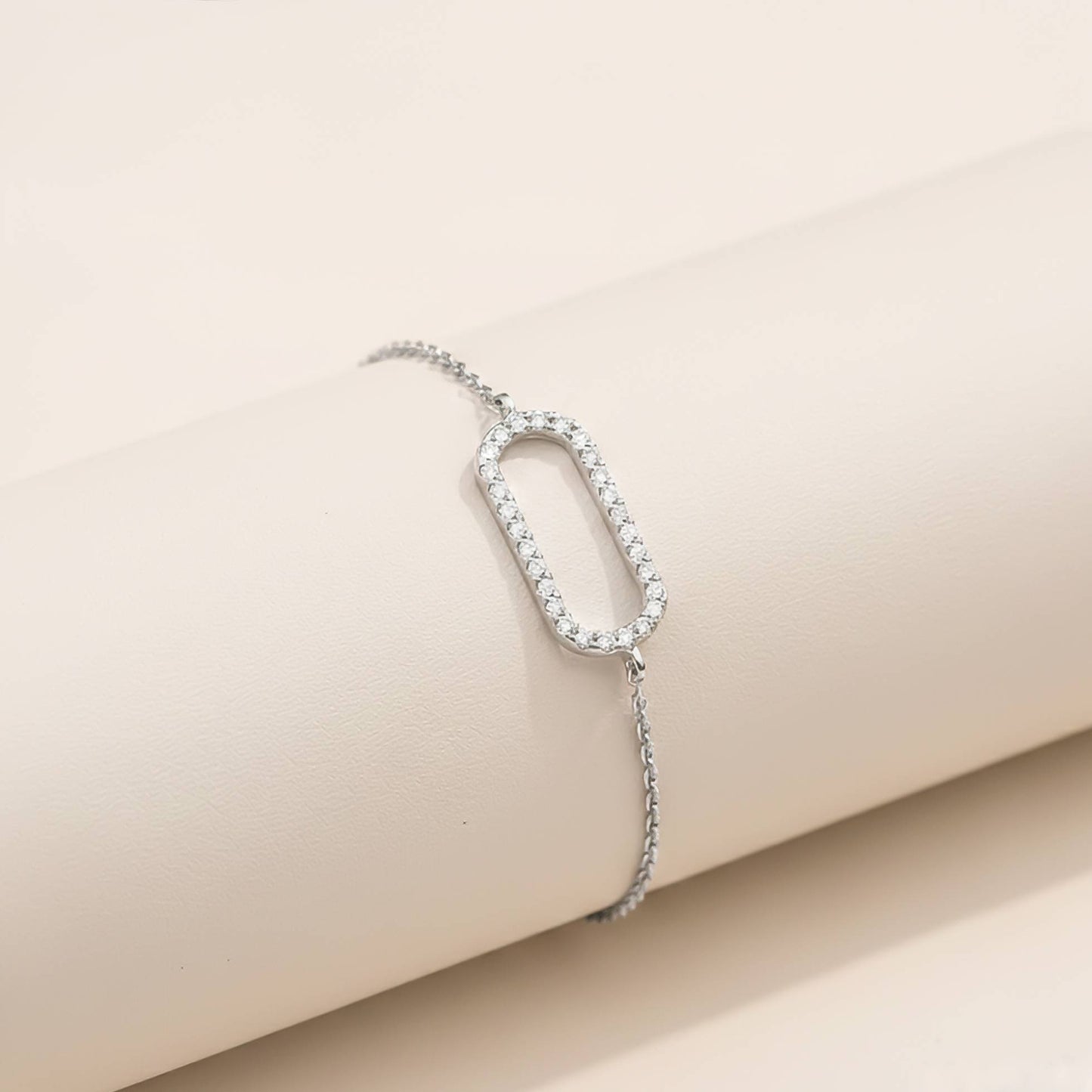Silver Paperclip Bracelet For Her