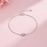 Silver Solitaire Circle Bracelet Gold Vermeil (2.5 Micron)