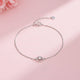 Silver Solitaire Circle Bracelet Gold Vermeil (2.5 Micron)
