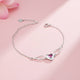 Silver Covered Heart Angle Wings Bracelet Gold Vermeil (2.5 Micron)