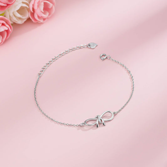 Silver Infinity Love Symbol Charm Bracelet
