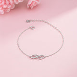 Silver Twin Infinity Love Bracelet Gold Vermeil (2.5 Micron)