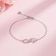 Silver Infinity Heart Bracelet Gold Vermeil (2.5 Micron)