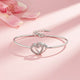 Silver Dual Interlocking Hearts Cuff Bracelet Gold Vermeil (2.5 Micron)