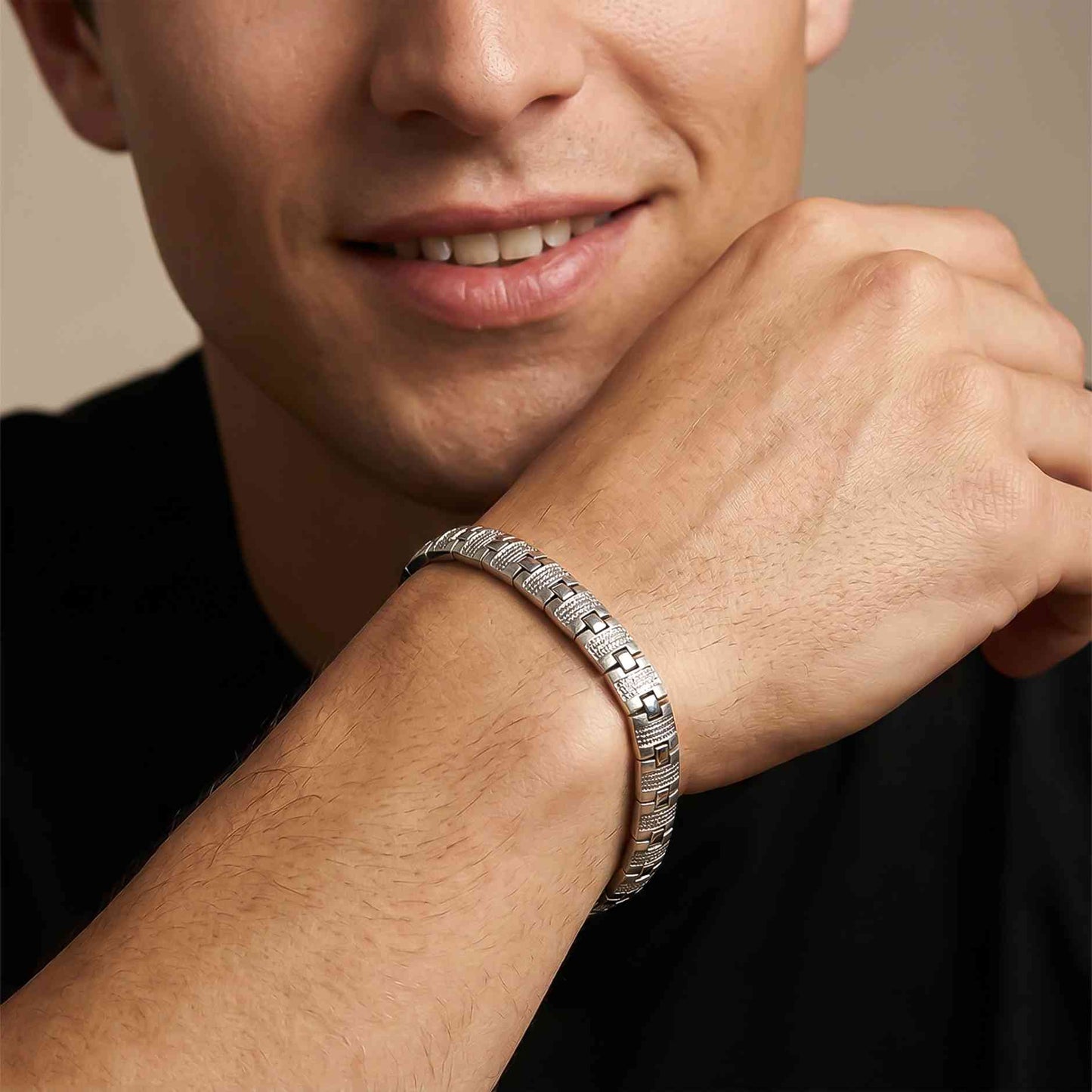 Silver Classic Bracelet For Him