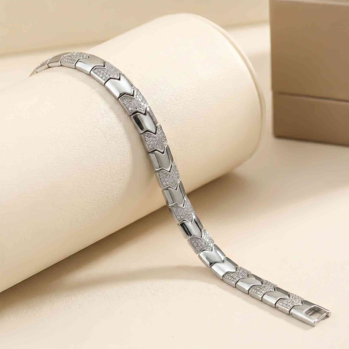 Silver Bold Statement Bracelet For Him