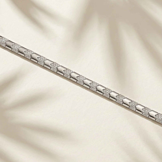 Silver Bold Statement Bracelet For Him
