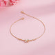 Rose Gold Leafy Charm Bracelet Gold Vermeil (2.5 Micron)