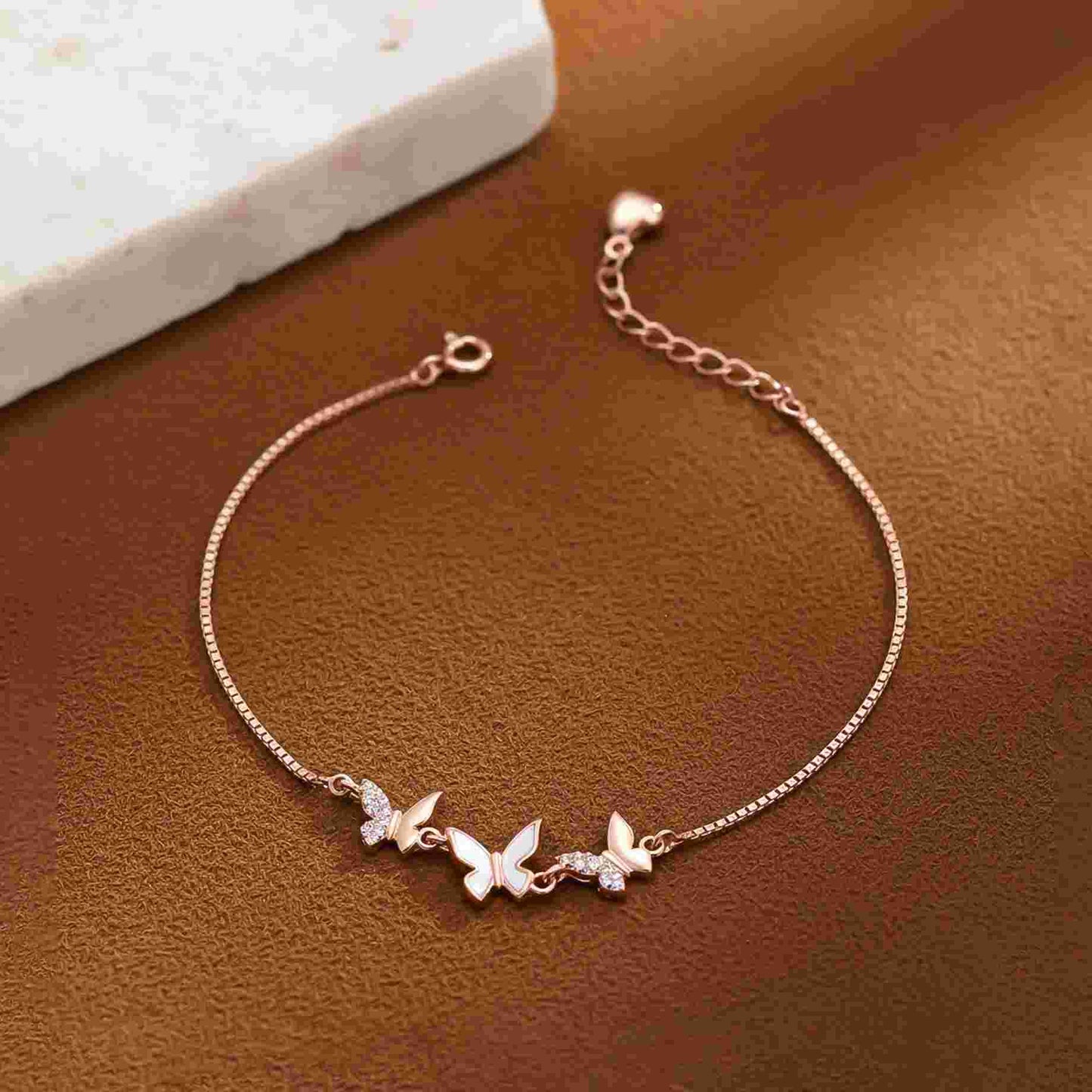 Rose Gold Butterfly Bracelet