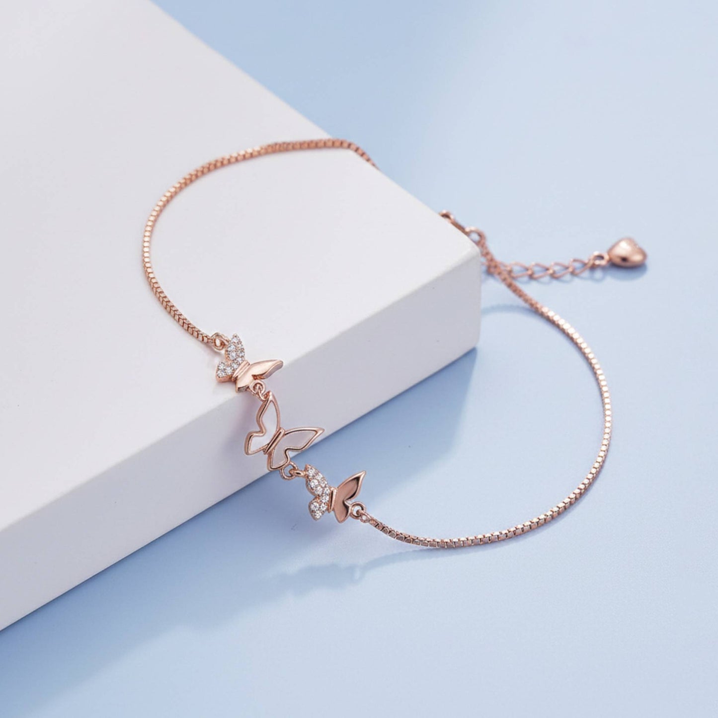 Rose Gold Butterfly Bracelet