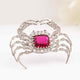 Silver Red Ruby Versatile Crab Brooch Pin Gold Vermeil (2.5 Micron)