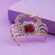 Silver Red Ruby Versatile Crab Brooch With 14K Gold Over Gold Vermeil (2.5 Micron)
