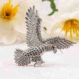 925 Sterling Silver Eagle Brooch Pin Gold Vermeil (2.5 Micron)