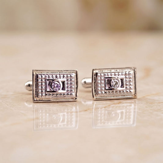 Silver Hollow Cufflinks With 14K Gold Plated Gold Vermeil (2.5 Micron)