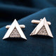 Silver Triangle Toggle Cufflinks For Him Gold Vermeil (2.5 Micron)