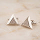 Silver Triangle Toggle Cufflinks For Him Gold Vermeil (2.5 Micron)