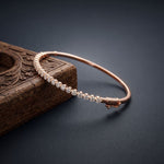 2.00 Ct Round Cut Lab Grown Diamond Dainty Beaded Tennis Bracelet for Women Rose Gold