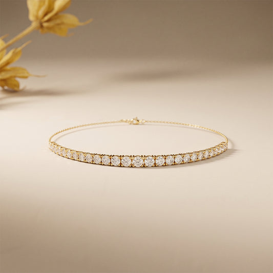 8.05 Ct Round Cut Lab Grown Diamond Classic Tennis Bracelet