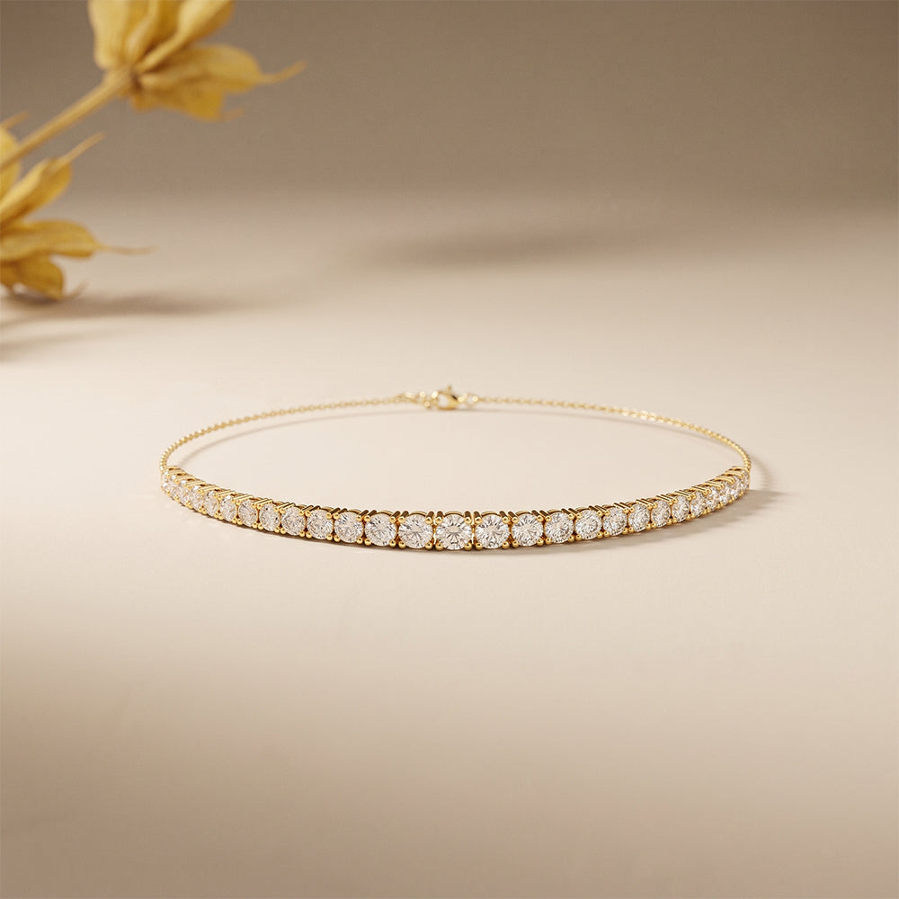 8.05 Ct Round Cut Lab Grown Diamond Classic Tennis Bracelet