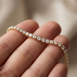 8.05 Ct Round Cut Lab Grown Diamond Classic Tennis Bracelet Gold