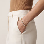 13.20 Ct Round Cut Lab Grown Diamond Sculpted Gallery Bracelet for Women Gold