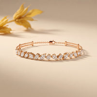 1.05 Ct Multi-Stone Lab Grown Diamond Geometric Station Bracelet
