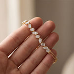 1.05 Ct Multi-Stone Lab Grown Diamond Geometric Station Bracelet Gold
