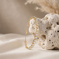 1.05 Ct Multi-Stone Lab Grown Diamond Geometric Station Bracelet Gold