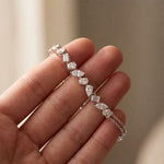 1.05 Ct Multi-Stone Lab Grown Diamond Geometric Station Bracelet White