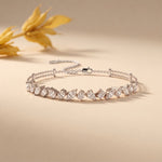 1.05 Ct Multi-Stone Lab Grown Diamond Geometric Station Bracelet White
