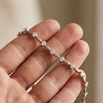 2.10 Ct Round Cut Lab Grown Diamond Flowing Loop Bracelet for Women White