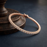 1.95 Ct Round Cut Lab Grown Diamond Classic Line Tennis Bracelet for Women Rose Gold