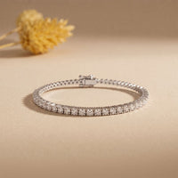 1.95 Ct Round Cut Lab Grown Diamond Classic Line Tennis Bracelet for Women White