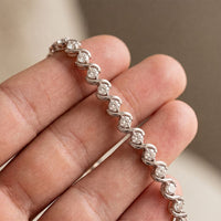 6.45 Ct Round Cut Lab Grown Diamond Wave Crossover Bracelet for Women White