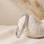 3.45 Ct Round Cut Lab Grown Diamond Inset Sparkle Bangle Bracelet for Women White