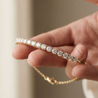 2.30 Ct Round Cut Lab Grown Diamond Beaded Prong Bangle Bracelet Gold