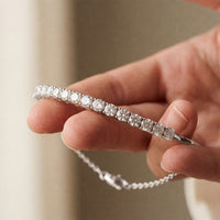 2.30 Ct Round Cut Lab Grown Diamond Beaded Prong Bangle Bracelet White