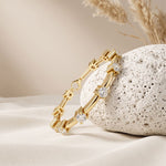 5.60 Ct Round Cut Lab Grown Diamond Open Cuff Bangle Bracelet for Women Gold
