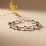 5.60 Ct Round Cut Lab Grown Diamond Open Cuff Bangle Bracelet for Women White