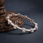 5.60 Ct Round Cut Lab Grown Diamond Open Cuff Bangle Bracelet for Women White