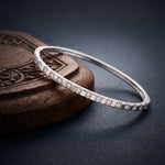 0.50 Ct Round Cut Lab Grown Diamond Linear Accent Bangle Bracelet for Women White