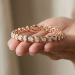 6.80 Ct Cushion Cut Lab Grown Diamond Tennis Bracelet for Women Rose Gold