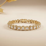 6.80 Ct Cushion Cut Lab Grown Diamond Tennis Bracelet for Women Gold