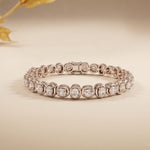 6.80 Ct Cushion Cut Lab Grown Diamond Tennis Bracelet for Women White
