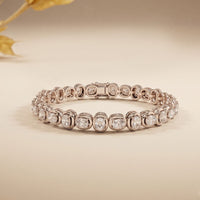 6.80 Ct Cushion Cut Lab Grown Diamond Tennis Bracelet for Women White