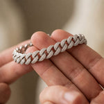 5 Ct Round Cut Lab Grown Diamond Pavé Interlocking Link Bracelet White