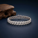 5 Ct Round Cut Lab Grown Diamond Pavé Interlocking Link Bracelet White
