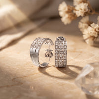 0.60 Ct Round Cut Lab Grown Diamond Geometric Hoop Earrings White