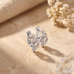 0.45 Ct Round Cut Lab Grown Diamond Geometric Circle Drop Earrings White