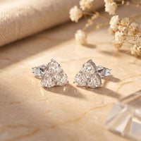 1.08 Ct Round Cut Lab Grown Diamond Stud Earrings White